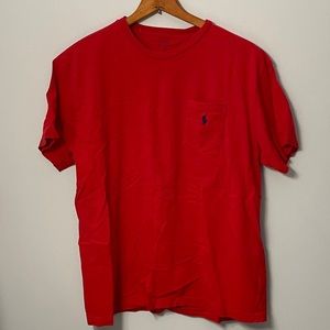 Red Polo Ralph Lauren T shirt with pocket